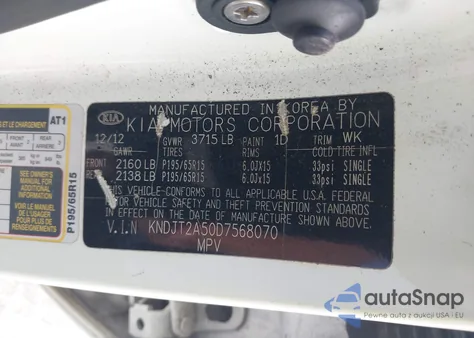 2013 Kia Soul from USA, damaged, VIN KNDJT2A50D7568070